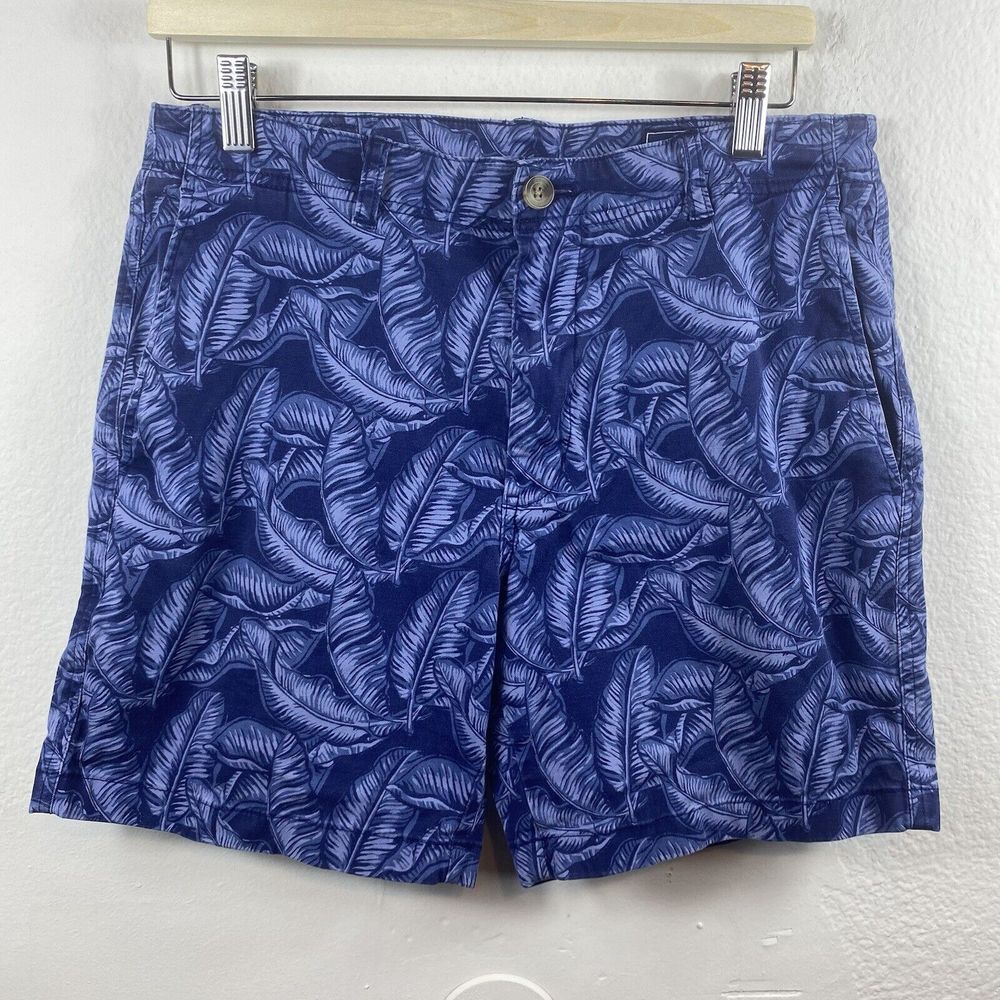 Vineyard Vines Men's Size‎ 32 Shorts Blue Island Hawaiian Floral Golf Beach